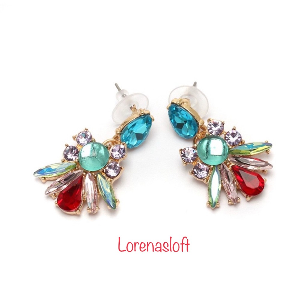 Crystal Colors Bee Earrings